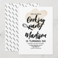 Koken Chef Bakker Verjaardagsfeest Uitnodiging