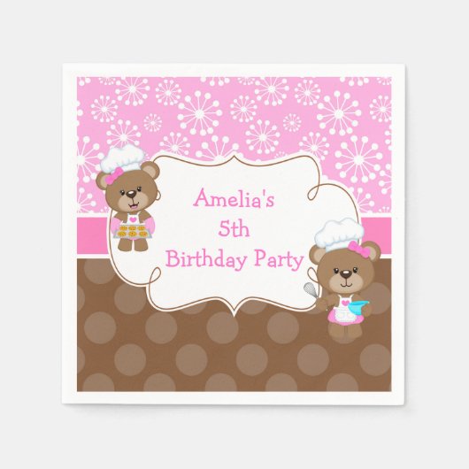 Koken Chef Beer Birthday Party Servet (Voorkant)