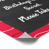 Koken Chef Birthday Party Sign Poster (Hoek)