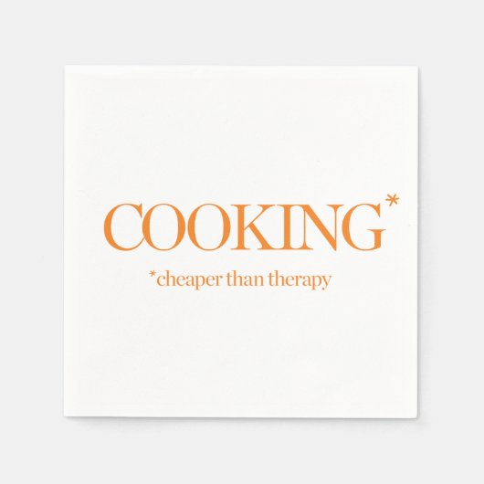 Koken goedkoper dan therapie servet (Voorkant)