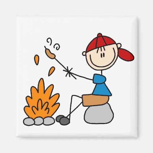 Koken Hot Dogs Campire Magnet Magneet (Voorkant)