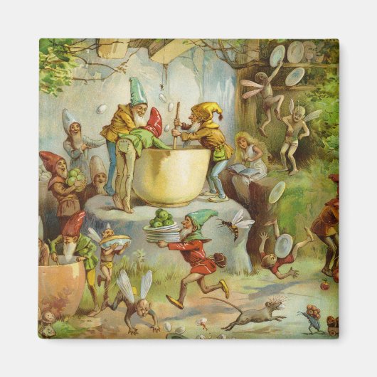 Koken in de gnoom keuken magneet (Voorkant)