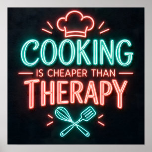 Koken is Goedkoper Dan Therapie Poster