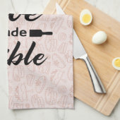 Koken is liefde grappige slogan theedoek (Quarter Fold)