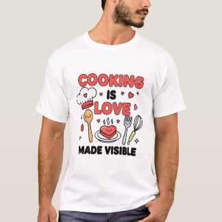 Koken is Liefde Zichtbaar Gemaakt – Leuke Chef Lev T-shirt