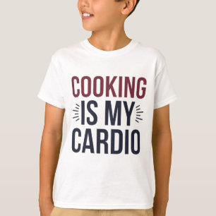 Koken is mijn cardio" Funny Chef T-shirt