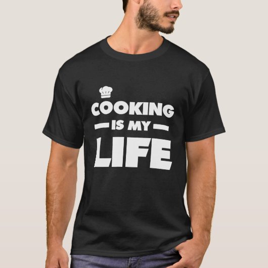 Koken is mijn leven Chef Gift T-Shirt (Voorkant)