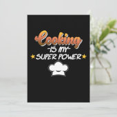 Koken is mijn Superpower Cook Chef Kitchen Bedankkaart (Staand voorkant)
