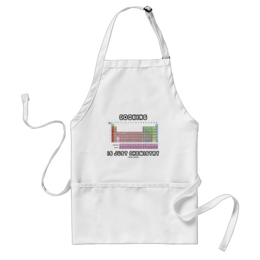 Koken is slechts chemisch (periodieke tabel) standaard schort (Voorkant)