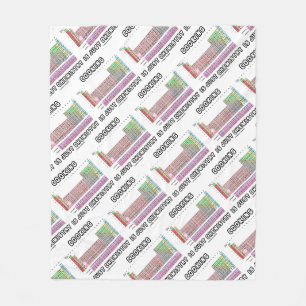 Koken is slechts een chemisch periodiek Humor Fleece Deken