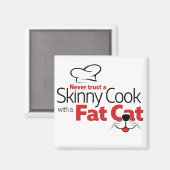 Koken met Fat Cat - Magneet (Voorkant / Achterkant)