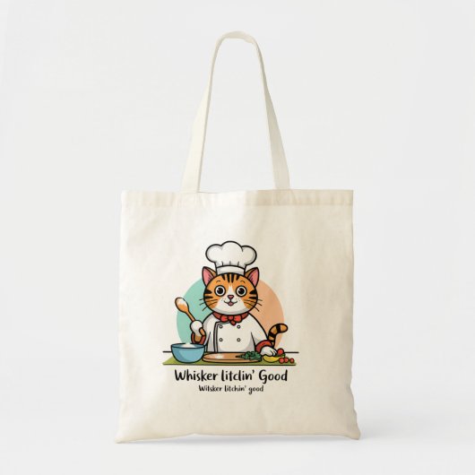 Koken met kat - Chef Kat Tote Bag (Voorkant)
