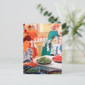  koken met koelretro briefkaart (Staand voorkant)