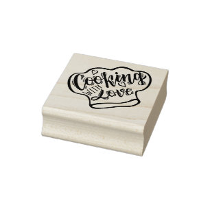 Koken met Pet van Love Chef Rubberstempel