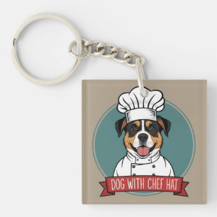 Koken met poten sleutelhanger