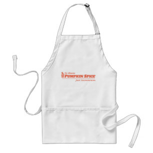 Koken met Pumpkin Spice Slogan Fun Herfst Logo Standaard Schort