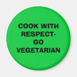 KOKEN MET RESPECT-GO VEGETARISCH MAGNEET