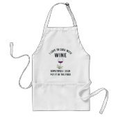 Koken met wijn | Funny Wine Lovers Standaard Schort (Voorkant)