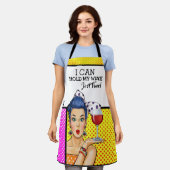 Koken met WIJN-Humor Schort (Gedragen)