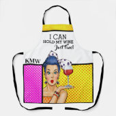 Koken met WIJN-Humor Schort (Voorkant)
