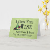 Koken met wijn kaart (Gele Bloem)