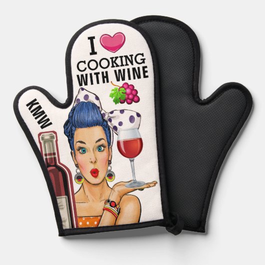 Koken met wijn ovenwant (Voorkant / Achterkant)