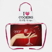 Koken met wijn schort (Voorkant)