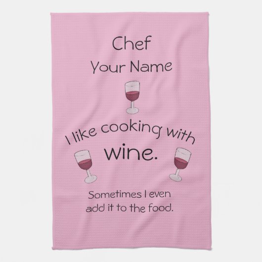 Koken met wijn theedoek (Verticaal)