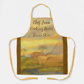 Koken onder Texas Skies Schort (Voorkant)