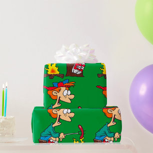 Koken op een kampvuur cadeaupapier