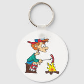 Koken op een kampvuur sleutelhanger (Achterkant)