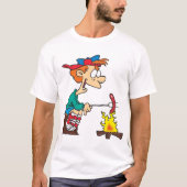 Koken op een kampvuur t-shirt (Voorkant)