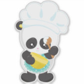 Koken Panda, bakken Panda, Schort, Whisking Bowl Sticker (Voorkant)