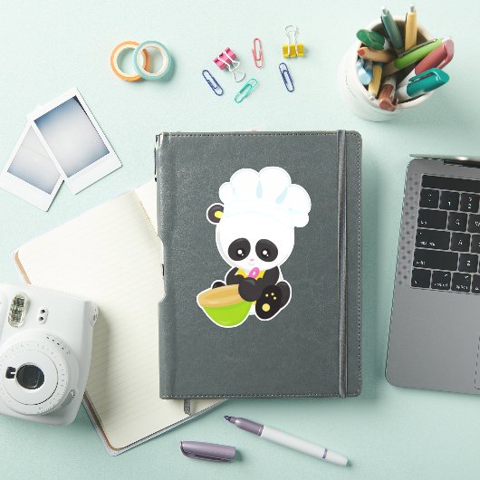 Koken Panda, Bakkende Panda, Cute Panda, Bowl Sticker (iPad Cover)