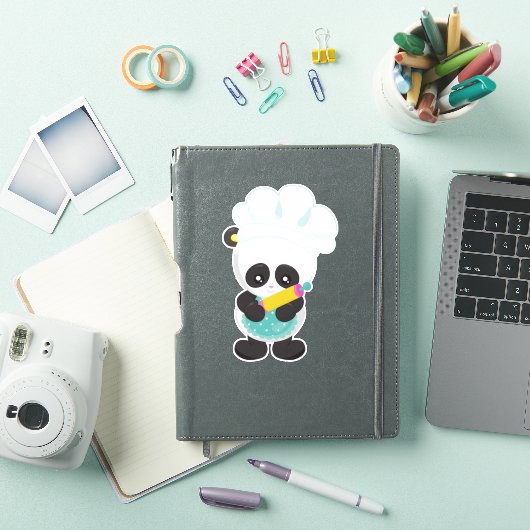 Koken Panda, Bokend Panda, Schort, Rolling Pin Sticker (iPad Cover)