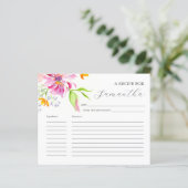 Koken Recept Kaarten Waterverf Bloemen (Staand voorkant)