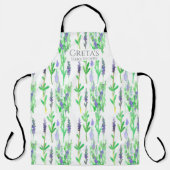 Koken Restaurant Cafe Lavendel Bloemen Schort (Voorkant)