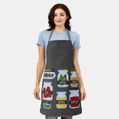 Koken specerijen kleurrijke funky schort (Gedragen)