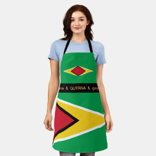 Koken van keuken met de vlag van Guyana en Guyana Schort