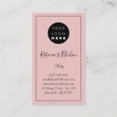 Koken van Logo Chef Restaurant Kitchen Knifes Roos Visitekaartje (Achterkant)