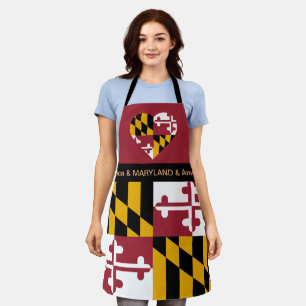 Koken van Maryland en Maryland Vlag VS Keukenkeuke Schort