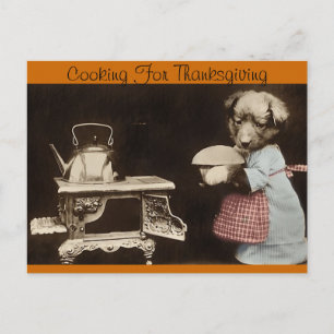 Koken voor Thanksgiving Feestdagenkaart