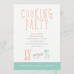 Kokerpartij op de zesde etenkeuken kaart