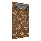 Kokerpatroon met chef-pet mini klembord (Schuin)