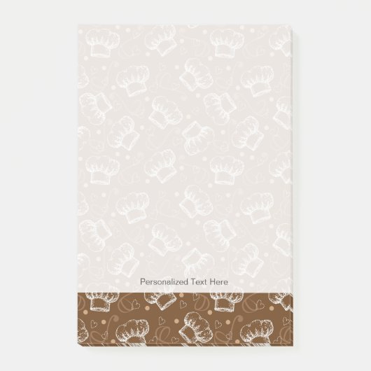 Kokerpatroon met chef-pet post-it® notes (Voorkant)