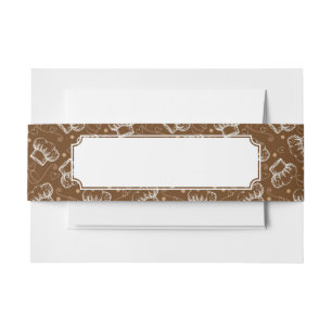 Kokerpatroon met chef-pet uitnodigingen wikkel