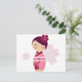 Kokeshi Briefkaart (Staand voorkant)
