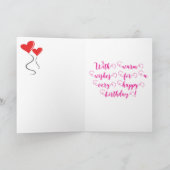 Kokeshi Doll Bonne carte d'anniversaire (Intérieur)