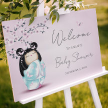 Kokeshi Doll Cherry Blossom Baby shower