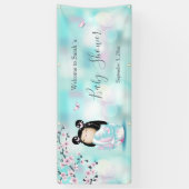 Kokeshi Doll Cherry Blossom | BABY SHOWER Spandoek (Verticaal)
